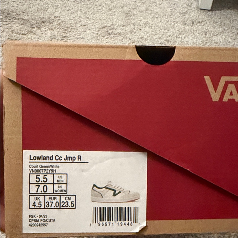Vans Lowland CC Sneakers - Court Green and White - Picture 6 of 6